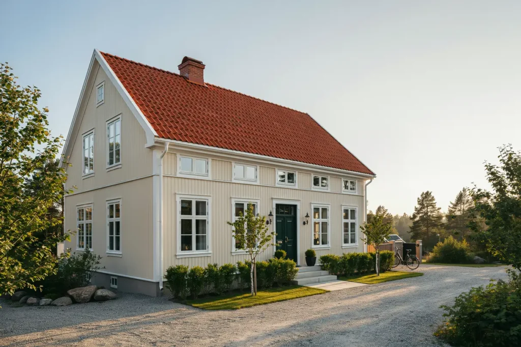 takoml ggning av tegel och betongpannor p villa i gustavsberg v rmd